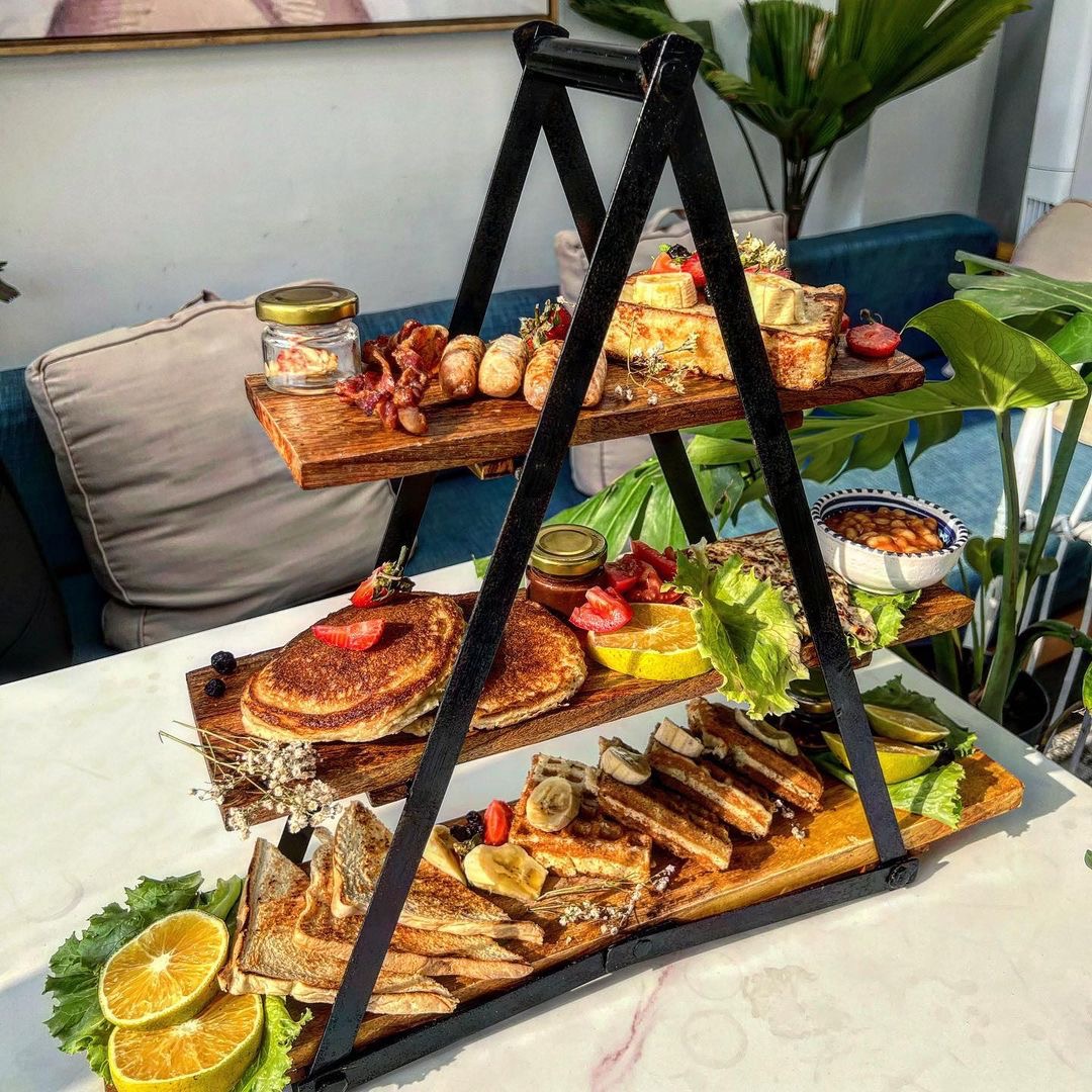 The brunch tower at the Room Café, Lagos