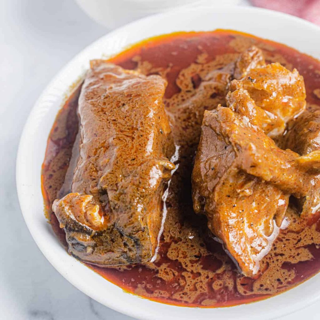 A picture showing Banga soup