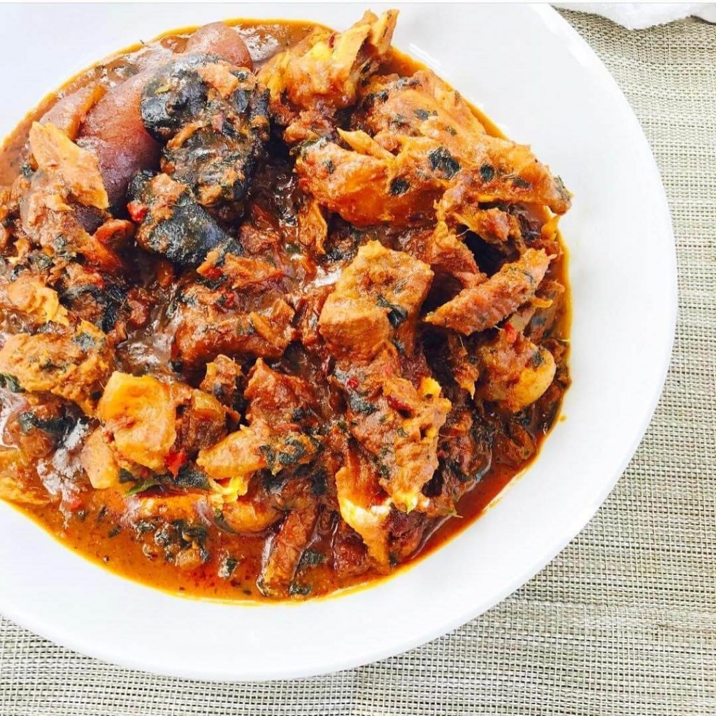 A picture showing Ofe Akwu soup