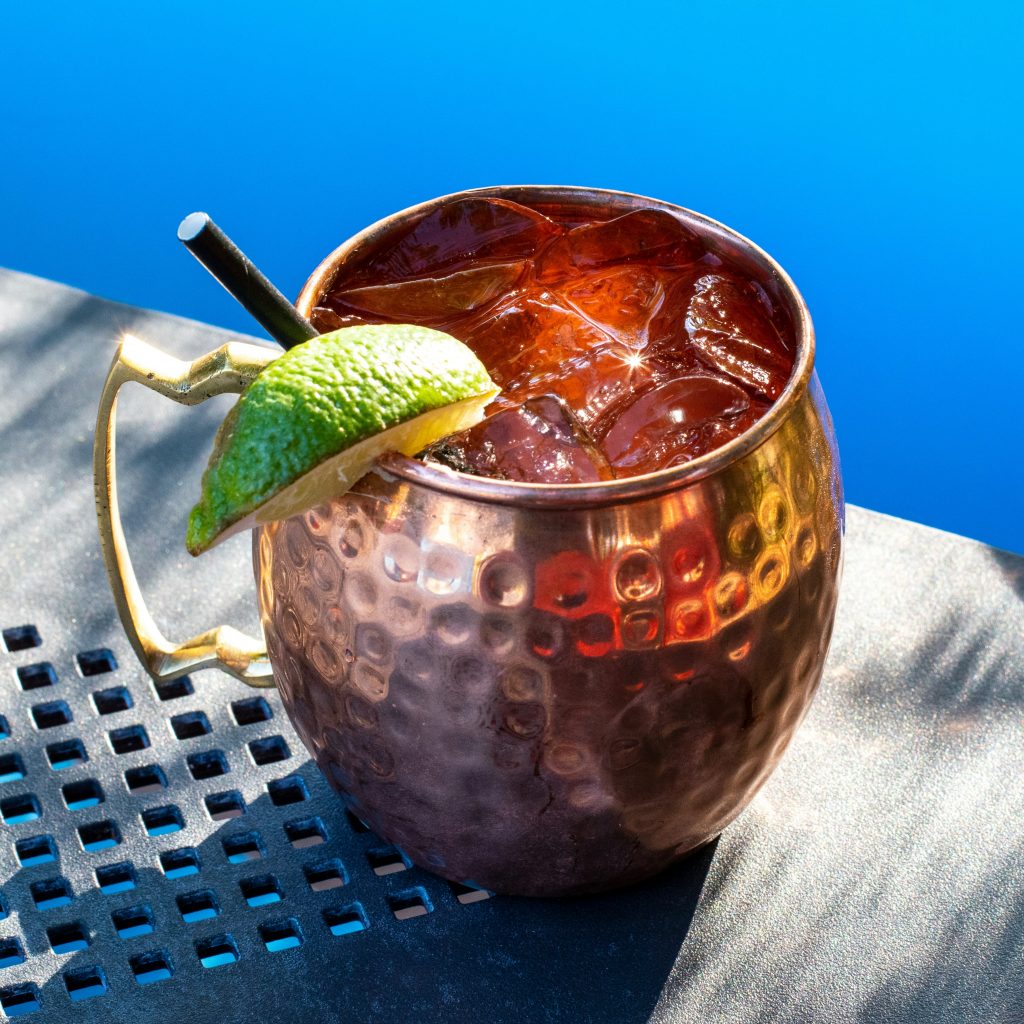 A moscow mule cocktail