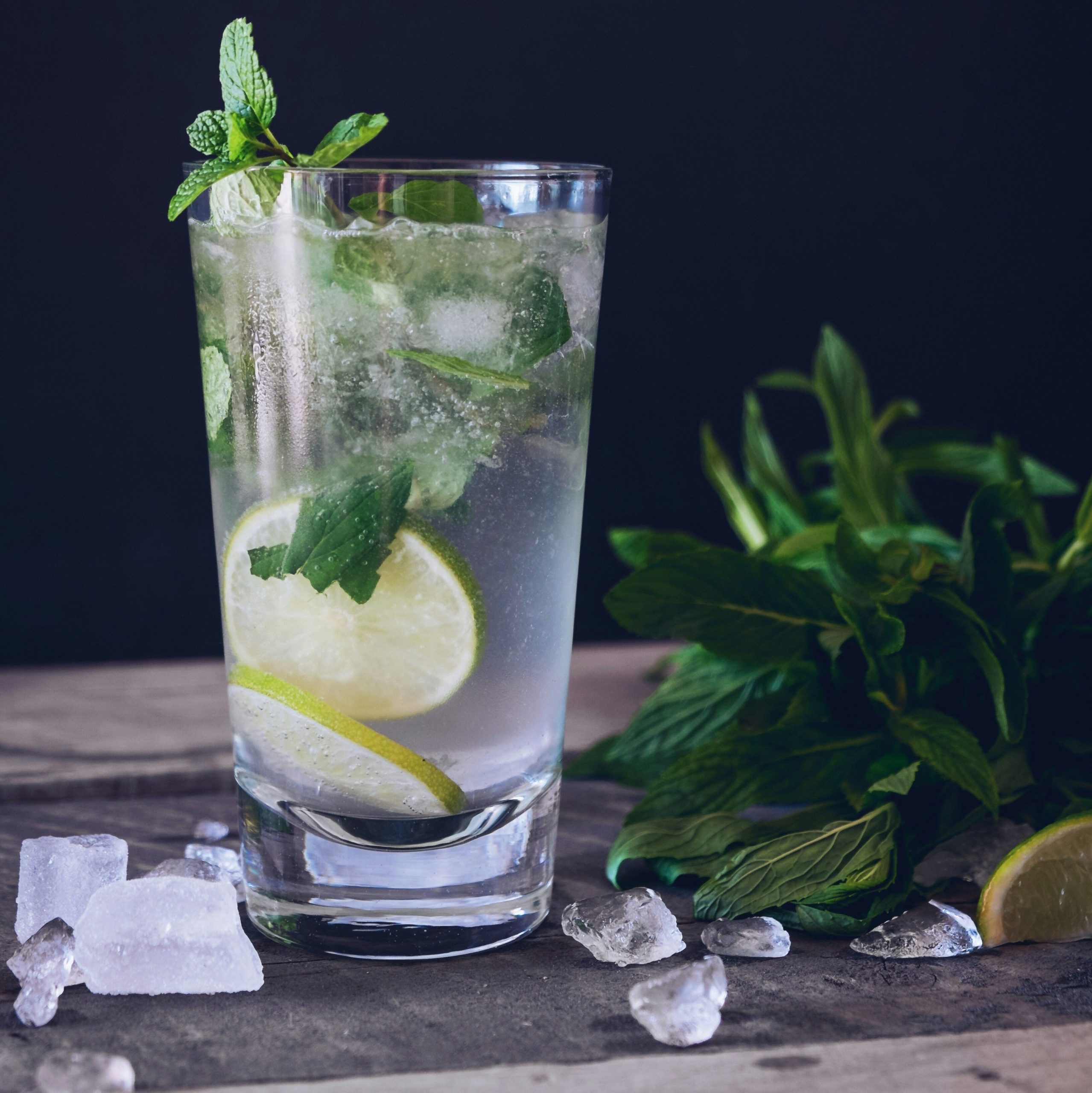 A classic mojito cocktail